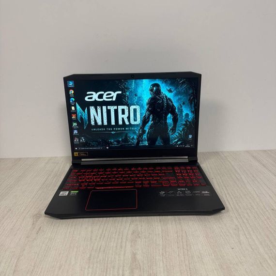 Игровой ноутбук Б-класс Acer Nitro 5 AN515-55 / 15.6" (1920x1080) IPS / Intel Core i5-10300H (4 (8) ядра по 2.5 - 4.5 GHz) / 16 GB DDR4 / 512 GB SSD / nVidia GeForce RTX 3050 Ti, 4 GB GDDR6, 128-bit / WebCam б/у | Зображення 1
