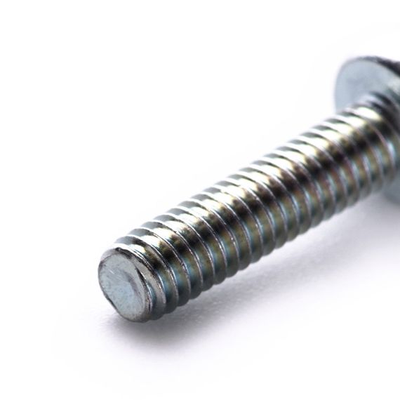 Винт метрический с цилиндрической закруглённой головкой М4*35 DIN 7985 кл. пр. 4,8 цинк белый (пач 100шт) APRO | Зображення 2