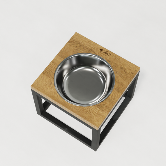 Миска на подставке для больших собак Hollky Base Solo XL (1 × 1,8 л) Solo XL-262620-BLNT | Зображення 3