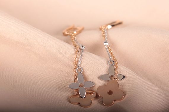 Сережки из белого и красного золота | Зображення 6