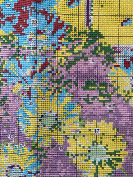Набор для вышивки крестом ZUOANLF «Ромашки у океана» 14CT, 40x40 см, канва Аида с нанесенным рисунком | Зображення 7
