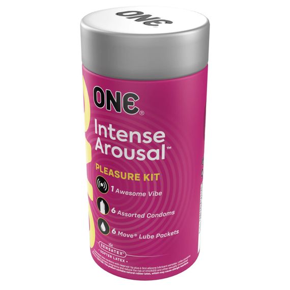 Подарунковий набір ONE Intense Arousal, у комплекті 6 презервативів, 6 саше з лубрикантом, віброкільце | Зображення 3
