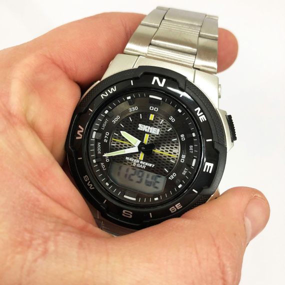 Військовий годинник спецслужб SKMEI 1370SI, Військовий годинник з секундоміром, Годинники спортивні RV-63 | Зображення 2