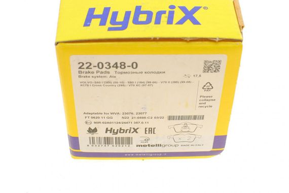 Колодки гальмівні задні Volvo S60 00-10 S70 97-00 S80 98-06 V70 95-08 XC70 Cross Country 97-07 22-0348-0 | Зображення 9