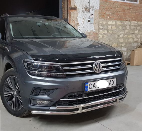 Передній захист ST016 (нерж) для Volkswagen Tiguan 2016-2024 | Зображення 2