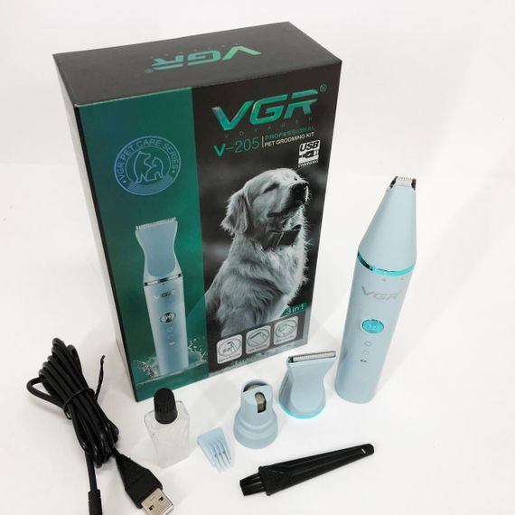 Аккумуляторная машинка для стрижки животных VGR 3 в 1 V-205 CH-56 | Зображення 7
