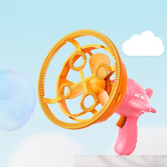 Пистолет для мыльных пузырей H035 Bubble Gun с пропеллером 2in1 + bottle 250ml Pink | Зображення 4