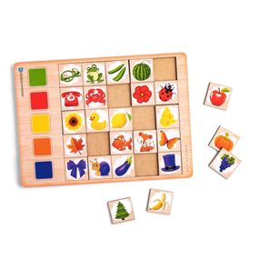 Дерев'яний пазл-вкладиш "Асоціації: кольори-2" Ubumblebees (ПСД095) PSD095, 25 плашок