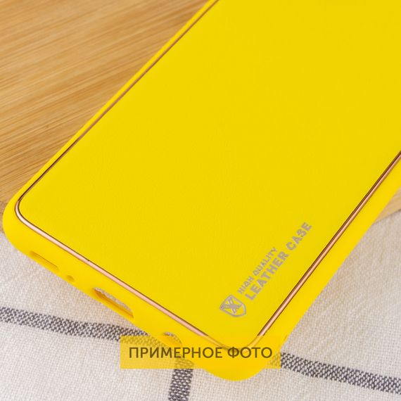 Шкіряний чохол Xshield для Samsung Galaxy S23 Червоний/Red Жовтий / Yellow | Зображення 2