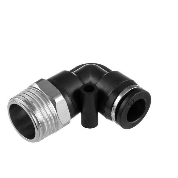 Цангове з'єднання L-подібне для поліуретанових та ін. шлангів 10 мм, 1/2" зовн. різьба INTERTOOL PT-2343