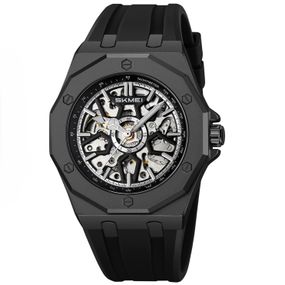 Класичний чоловічий годинник Skmei M036PBK Black Steel