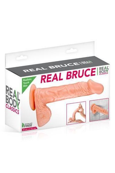 Фалоімітатор Real Body — Real Bruce Flesh, TPE, діаметр 4,2 см Sex Aura | Зображення 3