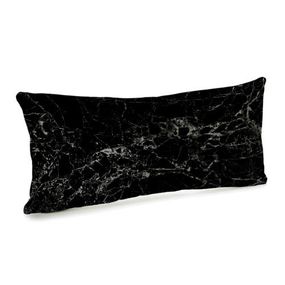 Подушка для дивану оксамитова Чорний мармур 50x24 см (52BP_ORG008)