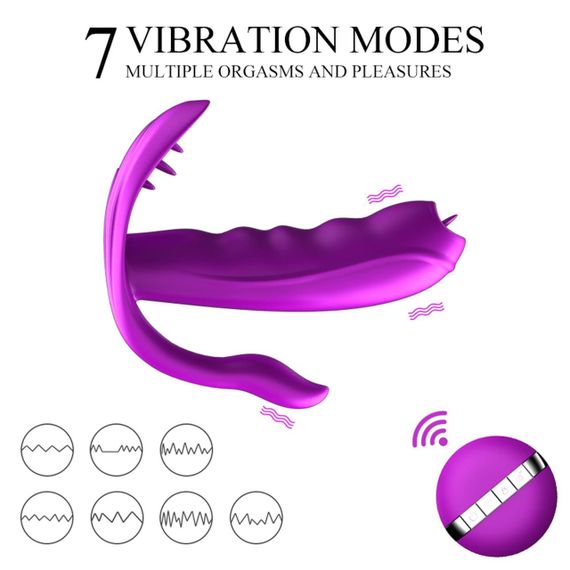 Вибростимулятор Silicone Panty Vibrator USB 7 Function / Heating Sex Aura | Зображення 7