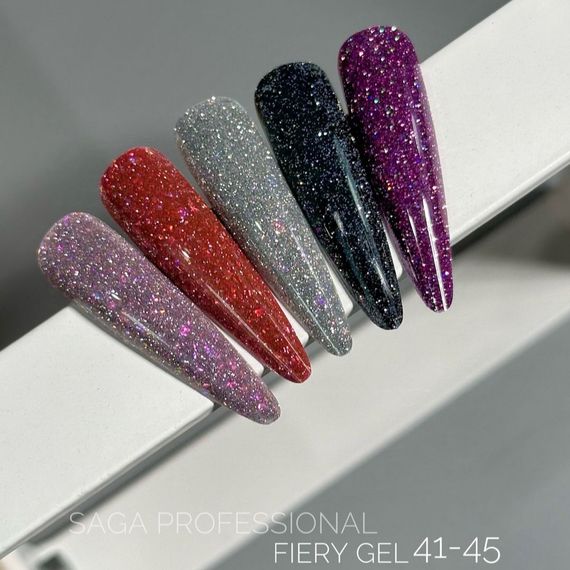 Світловідбиваючий гель-лак SAGA 42 Fiery 9мл