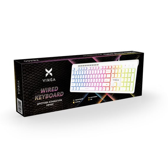 Клавіатура Vinga KB-460 White | Зображення 6