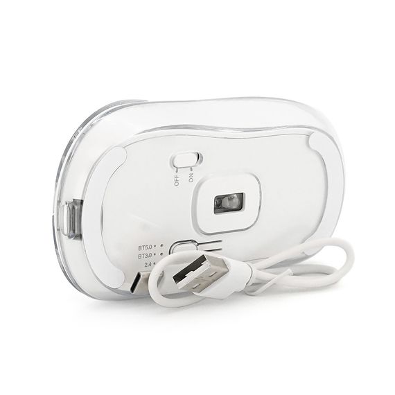 Миша бездротова JEDEL WD141T-W, 1200, 2.4 GHz+Bluetooth 5.0, 3.7V 300mAh, Type-C заряджання. 109x60x32 мм. 69 р. | Зображення 3