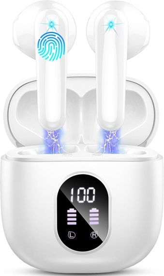 Навушники бездротові, навушники Bluetooth 5.4, стереонавушники 50H Play Bass, навушники Bluetooth з подвійним світлом