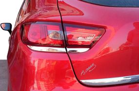 Накладка на задні ліхтарі (2 шт, нерж.) для Renault Clio IV 2012-2019 рр.