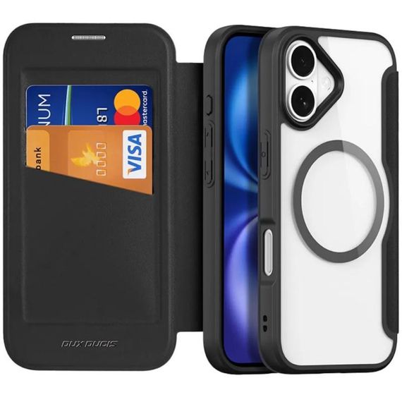 Чохол-книжка Dux Ducis Skin X Pro with MagSafe для Apple iPhone 17 (6.3") Black