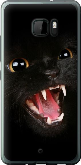 Чехол на HTC U Ultra Чёрная кошка "932u-833-17620"