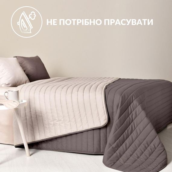 Двостороннє покривало Стиль Люкс IDEIA 220х240 см з антиалергенним волокном, шоколад/беж (8-13499*003) | Зображення 4