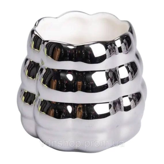 Набір десертних виделок і ложок на 3 персони з підставкою з порцелянау 7 предметів Сірий HP-20-61 | Зображення 5