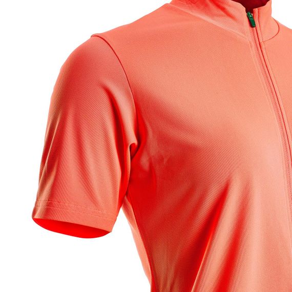 Джерсі жіноче 100 з коротким рукавом для велоспорту коралове - 2XL | Зображення 4