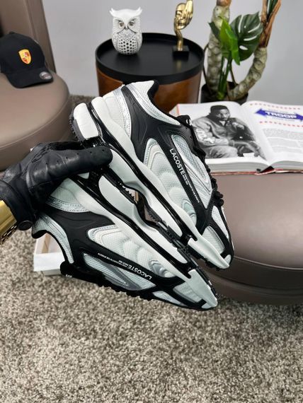 Чоловічі кросівки Lacoste L003 2K24 PRM White Black Silve  (текстиль) A4390 | Зображення 8