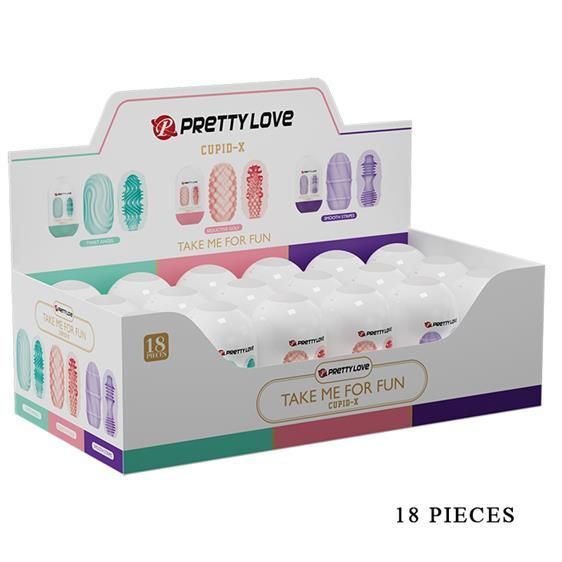 Набор мастурбаторов - Pretty Love Cupid-X Egg Set, 18 шт. sexstyle | Зображення 1