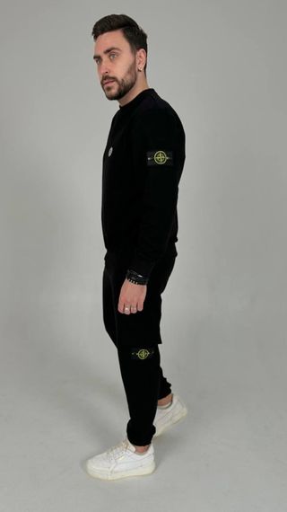 Спортивний костюм Stone Island світшот чорний | Зображення 6