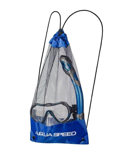 Набор маска и трубка Aqua Speed JAVA + ELBA 8205 синий OSFM 5908217682055 | Зображення 3