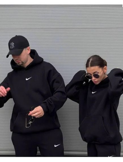 Утеплений костюм Nike унісекс на флісі чорний