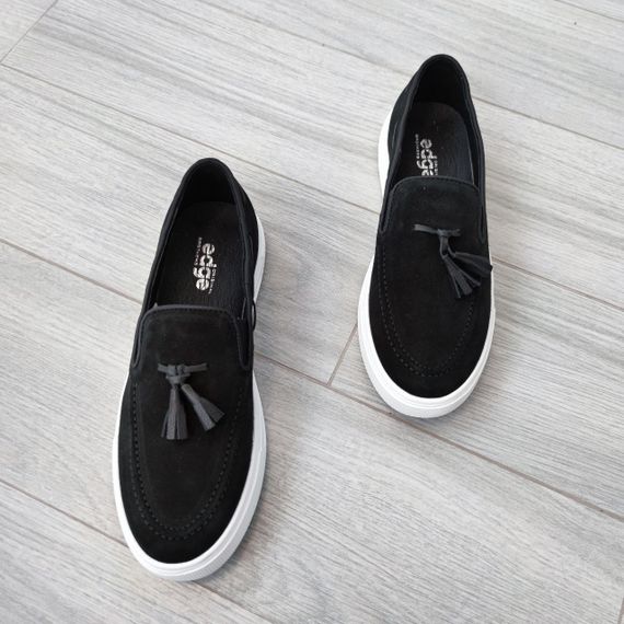 Замшеві лофери у чорному кольорі 40 розмір | Зображення 3