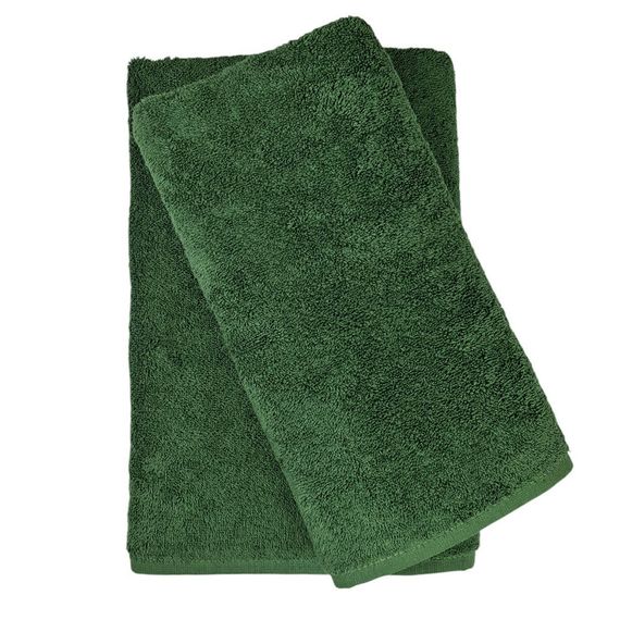 Набір рушників SoundSleep Inspire 2 шт з петелькою махрових 50х90 см і 70х140 см 500 г темно-зелені (2800004680189) | Зображення 3