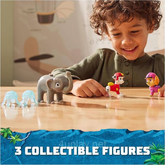 Набор из 3 фигурок Щенячий патруль Маршал, Скай, Слон Оригинал Paw Patrol Jungle Pups Marshall, Skye, Elephant | Зображення 4