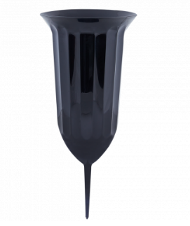 Вазон Флора зі штирем d16см чорний Алеана