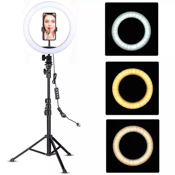 Кольцева LED лампа з WiFi-пультом XPRO RL-18 II 55W 45 см 3 кріплення сумка (MER-14929_2302) | Зображення 2