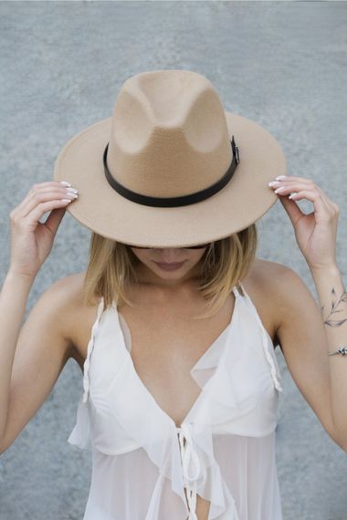 Капелюх Without Fedora з ремінцем Beige | Зображення 5