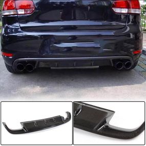 Дифузор заднього бампера V1 (для GTI HB 2010-2013, Карбон) для Volkswagen Golf 6 рр