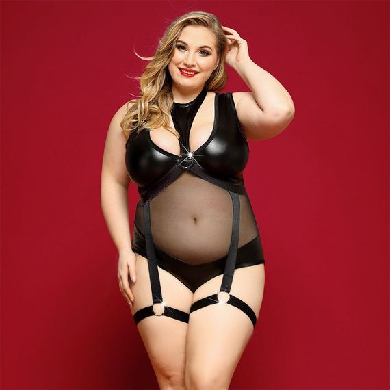 Боді JSY «Спокуслива Морган» Чорний Plus Size (XL/2XL/3XL) | Зображення 2