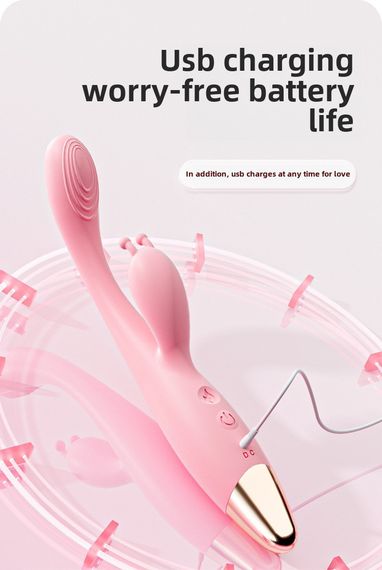 Вибратор- кролик с подогревом "Snail G stimulant", цвет розовый, 12 режимов вибрации sexstyle | Зображення 2