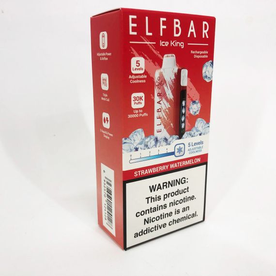 Elf Bar Ice King 30000. Полуниця Кавун (Strawberry Watermelon) | Зображення 1