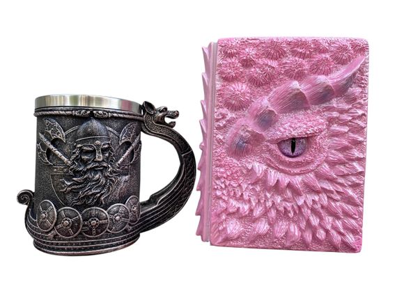 Подарунковий набір Кухоль 3D Корабель Вікінгів і Блокнот 3D «Дракон Єдинорога»