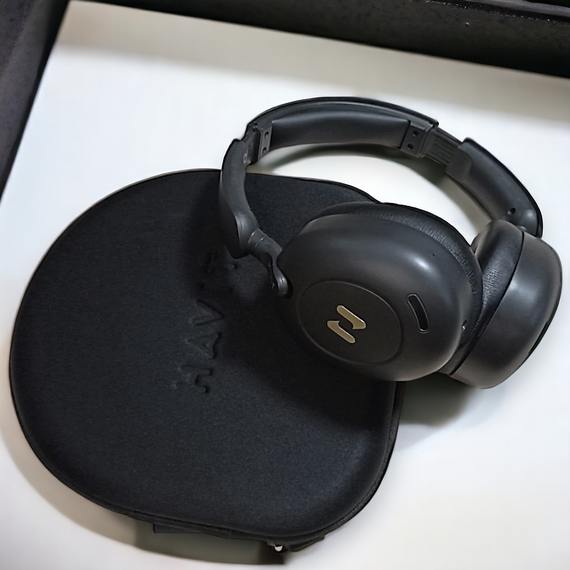 Бездротові навушники з шумопоглинанням HAVIT HV-H655BT PRO ANC  чорні, до 80 год роботи, з чохлом | Зображення 8