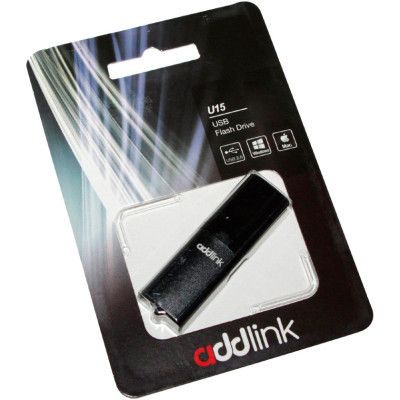 USB флеш накопитель AddLink 64GB U15 Gray USB 2.0 (ad64GBU15G2) | Зображення 1