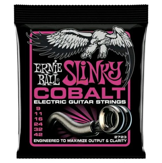Струни для електрогітари гітари Ernie Ball Slinky COBALT 09-42