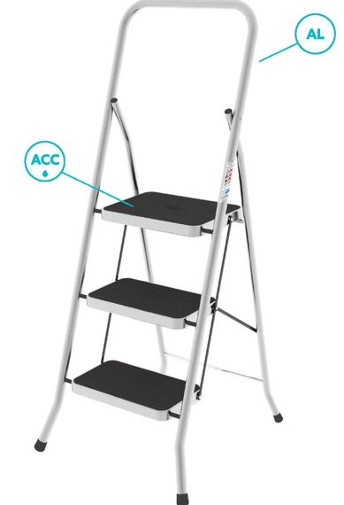Драбина Colombo Security 3 щаблі (G206AT3W) | Зображення 1