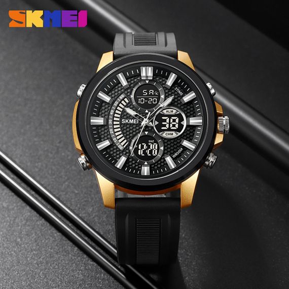 Годинник S2kmei 2235BKGDBK Black-Gold-Black | Зображення 3