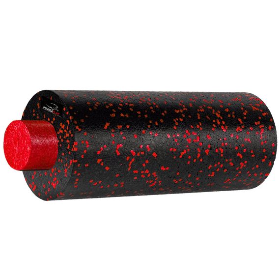 Масажний ролик (роллер) гладкий Паверплей PP-4348 2 in 1 EPP Foam Roller Чорно/Червоний (33x14см.) | Зображення 1